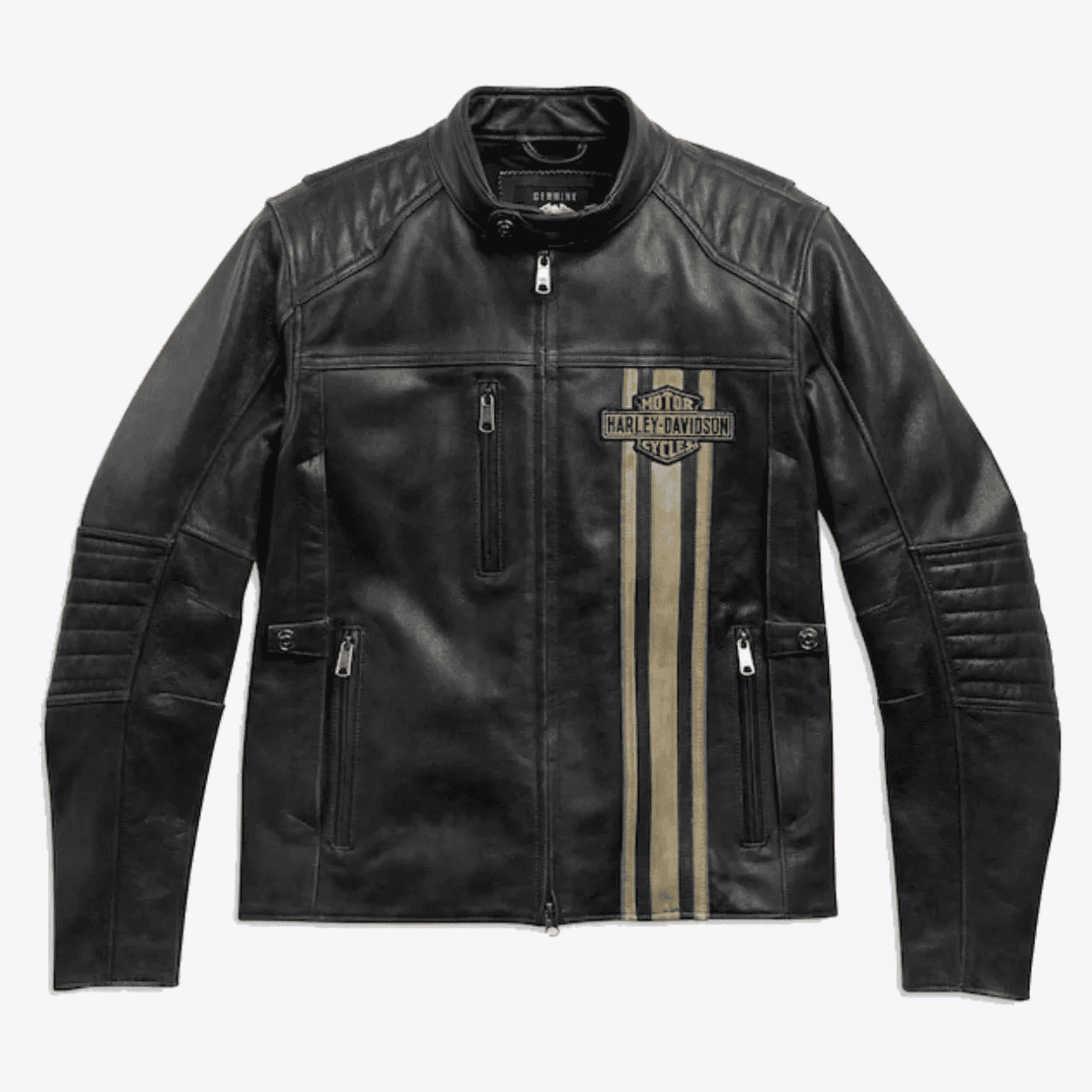 Harley Davidson Motorcycle Passing Link 2 Cowhide Pitch Black